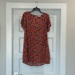 Umgee Short Floral Dress With Cut Out in Back